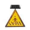 重庆交通标志牌 太阳能注意行人标志牌 led三角标志牌