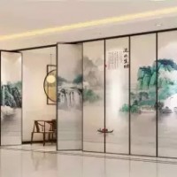 北京酒店宴会厅包间会议室活动隔断移动折叠推拉屏风